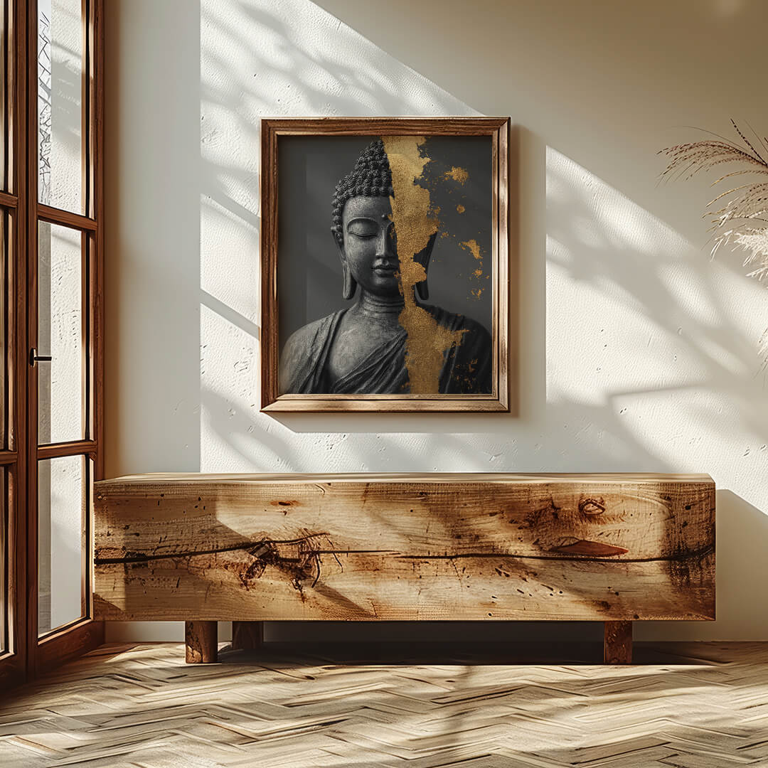 Golden Essence of Buddha Poster Art Print