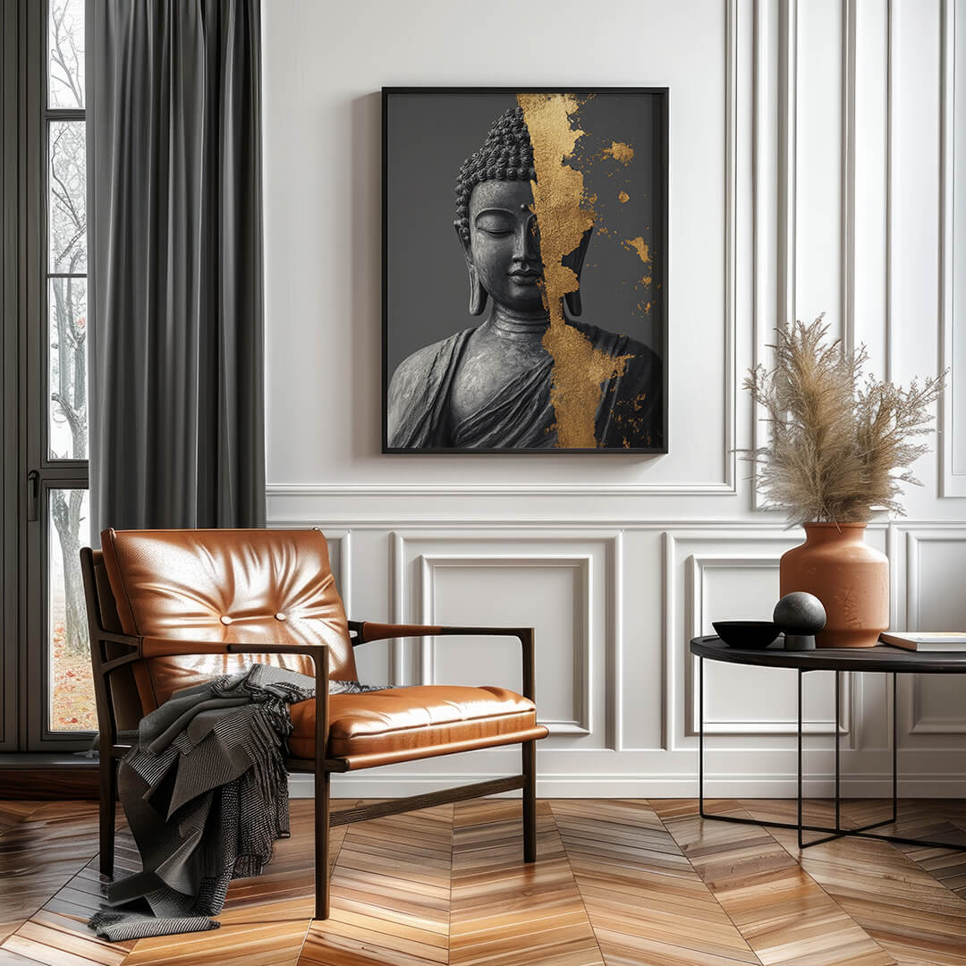 Golden Essence of Buddha Poster Art Print