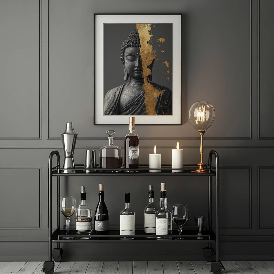 Golden Essence of Buddha Poster Art Print